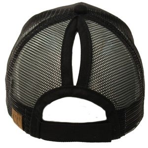 cc beanie Accessories - BLACK Messy High Bun Baseball pony- Cap cc beanie Accessories - BLACK Messy High Bun Baseball pony- Cap